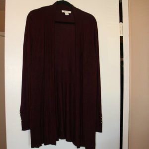 White House Black Market Maroon Cardigan